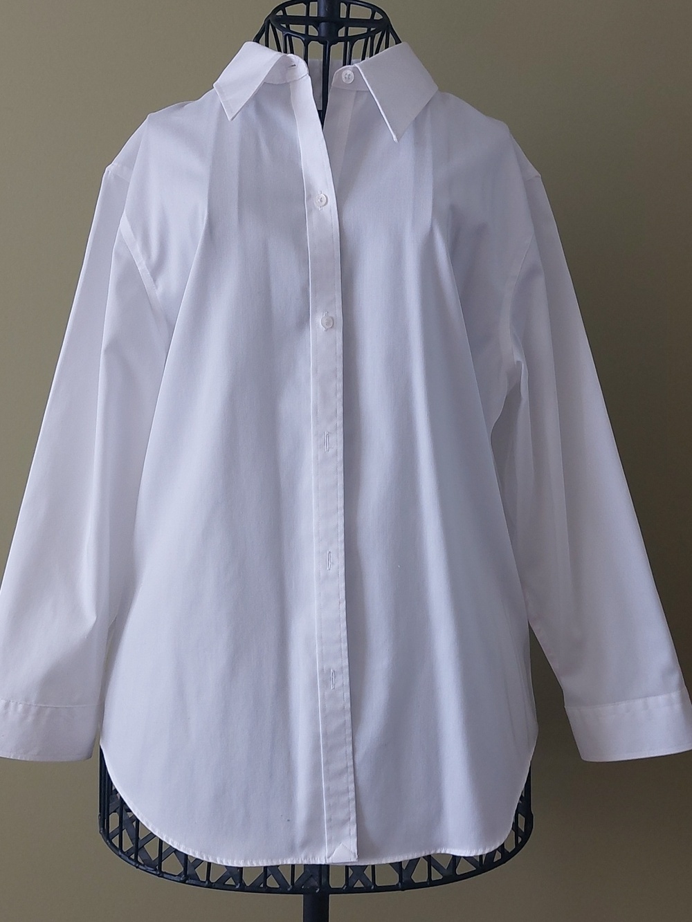 Ralph Lauren White Button-Front Cotton Shirt